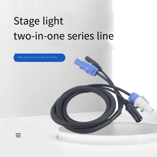 Cabo Powercon Combinação Plugue E Linha De Sinal XLR (A) 1