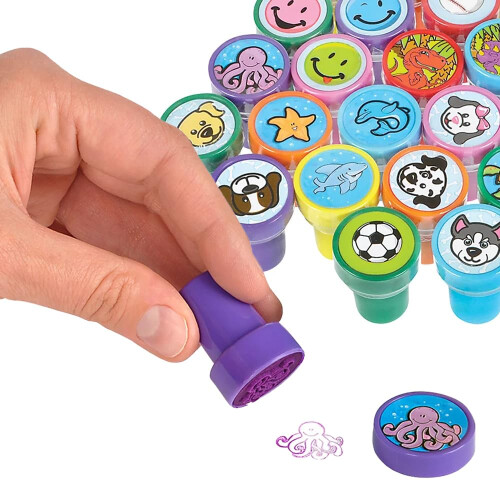 Rhode Island Novelty Assorted Stampers - 50 Pc Kids Stamp Assortment 2