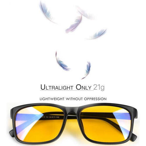 Blue Light Blocking Gaming Glasses - Anti Glare Retro Eyewear Black 2