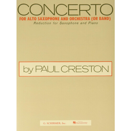 G. Schirmer Ed3546 Paul Creston Koncert dla saksofonu alto saksofon