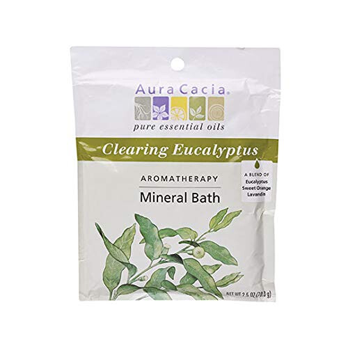 Aura Cacia Clearing Eucalyptus Aromaterapi Mineral Bath | 2,5 oz. Pakke