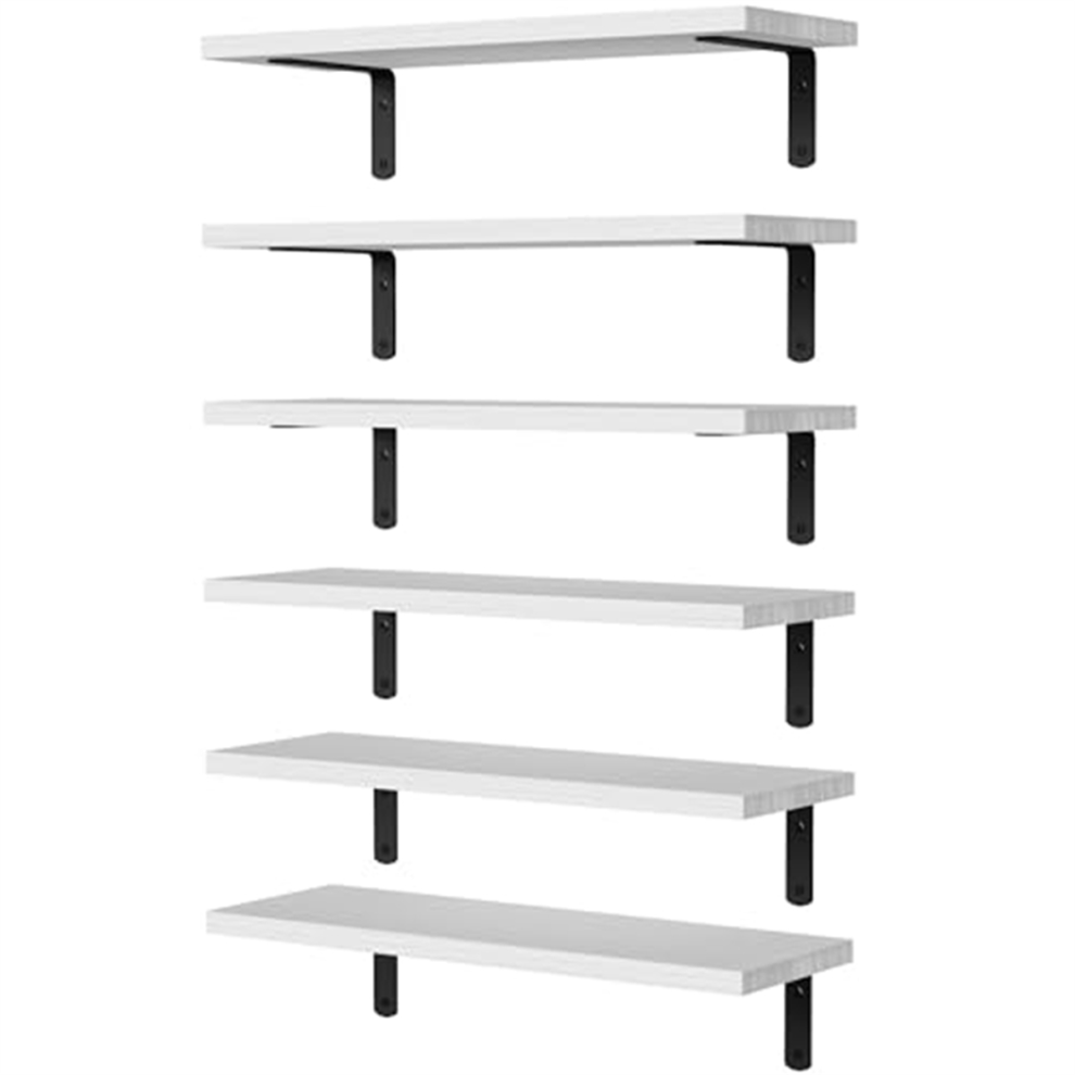 Floating Shelves,Wooden Floating Shelves For Wall Decor,White 4852629017213