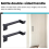 2Pcs Black Carbon Steel Sliding Barn Door Pull Handle 5