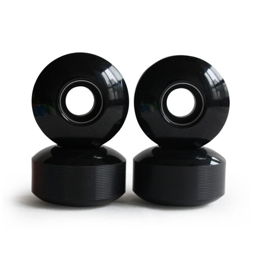 Ruote per skateboard con cuscinetti 52x30mm Ruote PU (set da 4) Nero 2