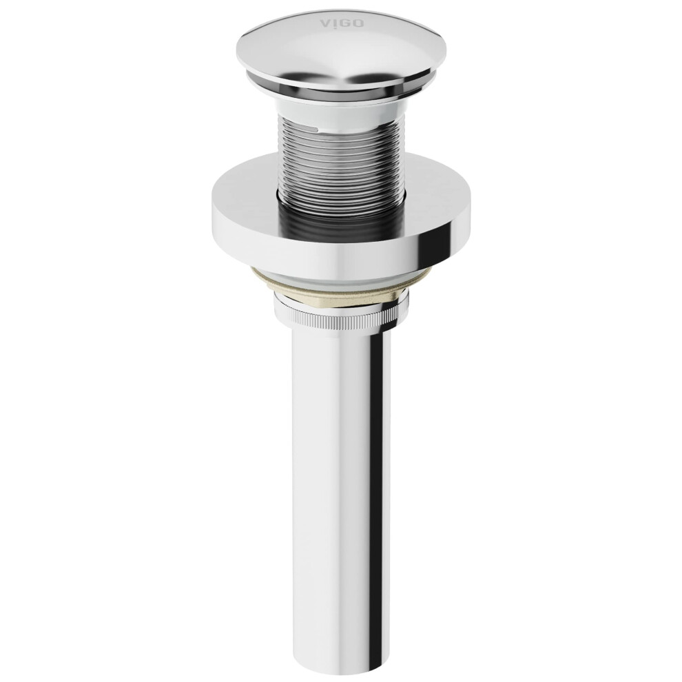 Vigo Vessel Bathroom Sink Pop-Up Drain And Mounting Ring Without Overflow In Chrome - Vg07000ch 03628355