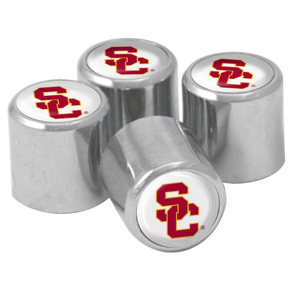 NCAA USC Trojans Metal Tire Valve Stem Caps, 4-Pack-image-OPC-PFKH862-NEW