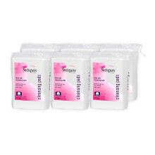 Swisspers Premium Gesichtsreinigungspad, 100 % Baumwolle, ultraweich, extra gro, 50 weie Pads pro wiederverschliebarem Beutel, 6 Beutel (insgesamt