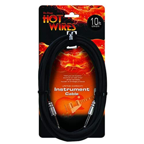 On-Stage IC-10 Instrument Cable (QTR-QTR 10')