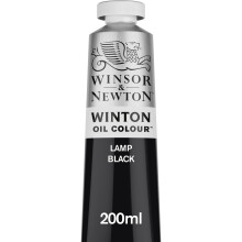 Winsor & Newton Winton Olieverf, 200ml (6.75-oz) Tube, Lamp Black