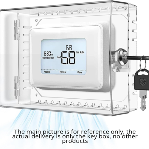 Large Thermostat Lock Box Cover with Key for 2
