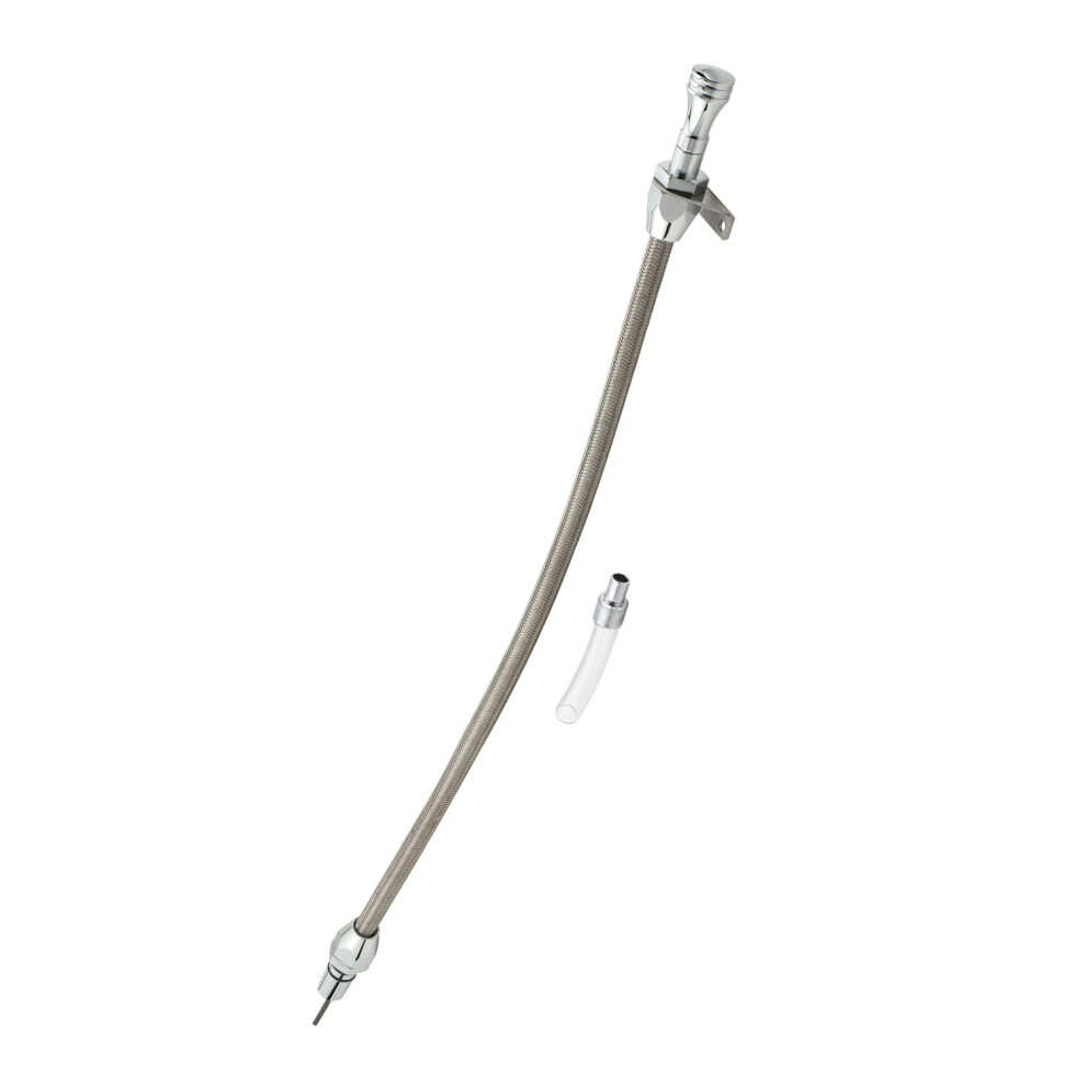 Mr. Gasket 9703G Polished Aluminum/Braided Stainless Steel Dipstick For Gm Turbo 350 084041026335