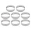 8Pcs Cake Mousse Ring Round Double Rolled Tart Ring Metal Mold 8cm 1