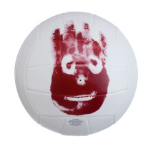 WILSON Cast Away Mini-Volleyball Wei e, strapazierf hige H lle aus synthetischem Material mit 18 Feldern, ideale Gr e zum Ausstellen