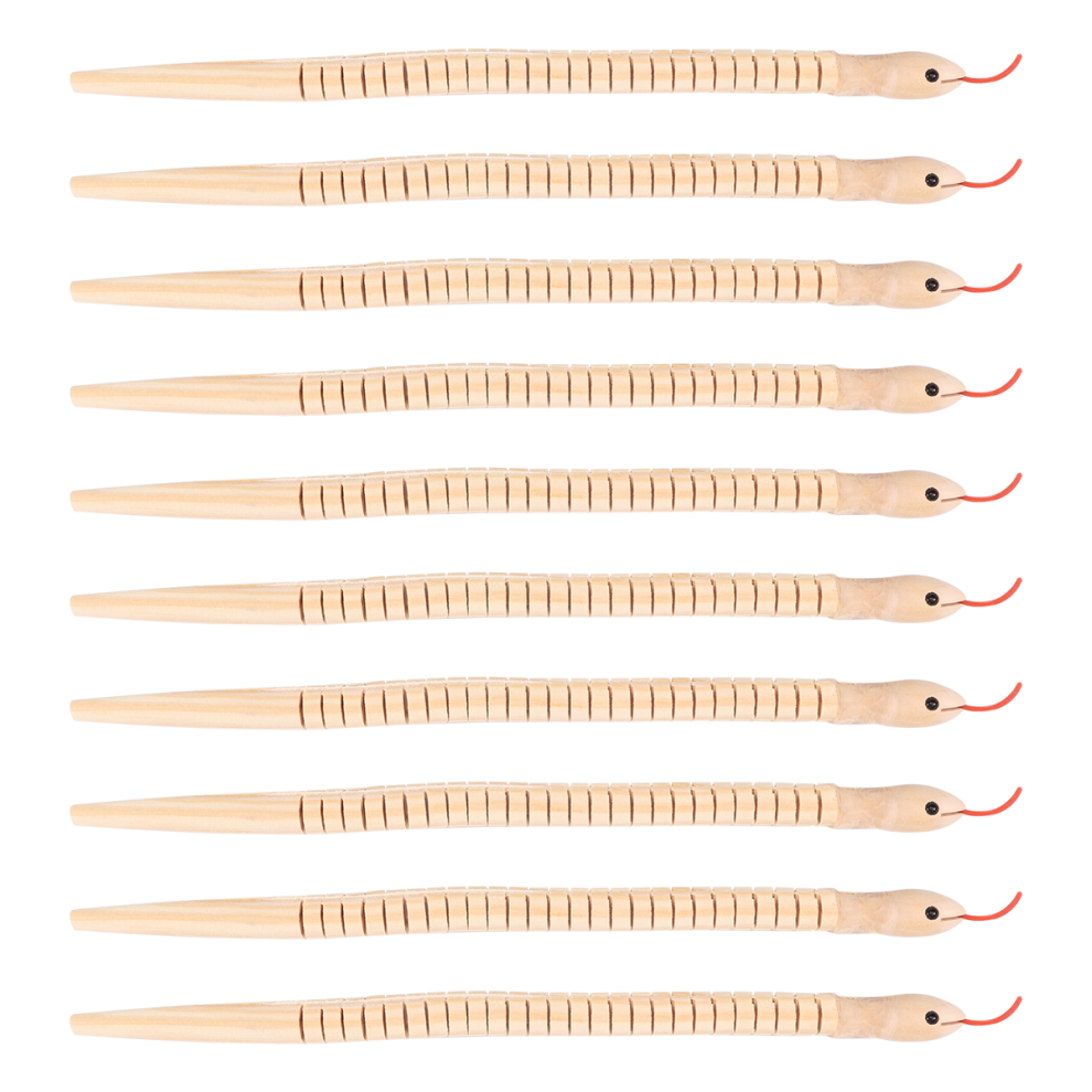 10 stuks 12 inch onafgewerkte houten kronkelende slangen, flexibele slangen met gewrichten