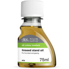 Winsor & Newton lijnzaadstandolie fles van 75 ml (2,5 oz).