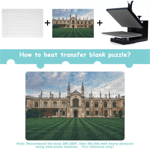 DIY Blank Puzzle for Sublimation Transfer Thermal Press Printing A4 2