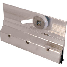 Prime-Line M 6053 Rahmenlose Duschtr-Oberhalterung, Rollenbaugruppe 3/4 Zoll. Runde Radkugellager aus Kunststoff, extrudiertes Aluminium, glnze