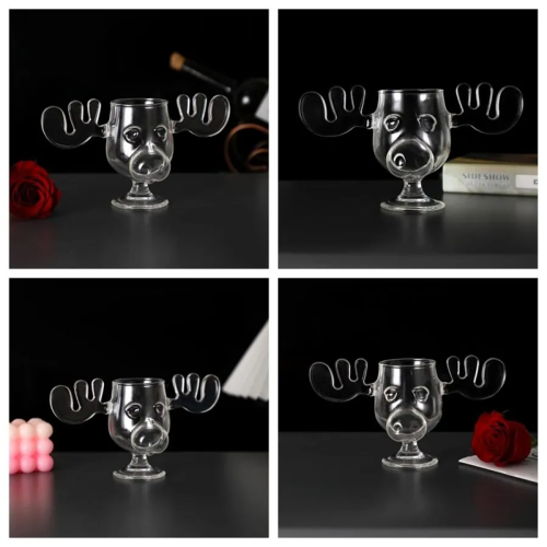 Christmas Vacation Cup Set Glass Cup Holiday Glassware for Drinks 2