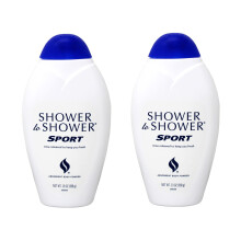 Douche-tot-douche absorberende lichaamspoeder sportflesjes van 375 ml (verpakking van 2)