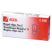 Sponky na papier ACCO Regal Owl 1"""", strieborn , balenie 100 kusov