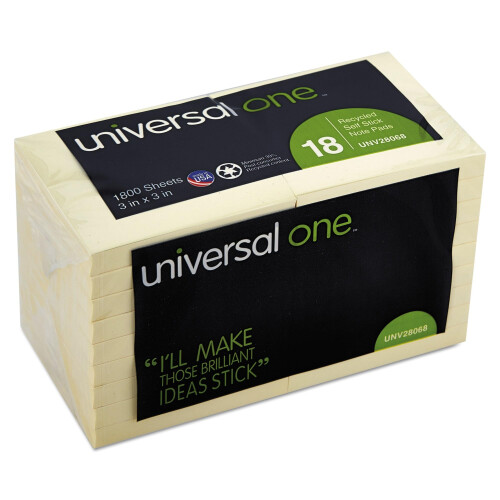 Universal UNV28068 - Blocchi di note autoadesivi riciclati 2