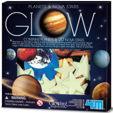 4M Glow Planets & Nova Stars - Astronomie Space Stem Speelgoed Cadeaukamerdecoratie voor jongens en meisjes vanaf 3 jaar