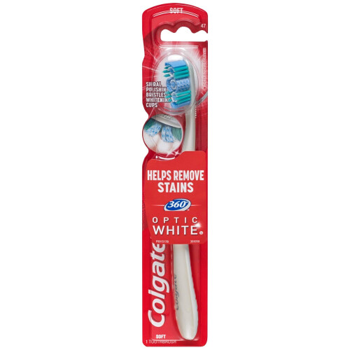 Colgate Colgate 360 ???ptic White Full Head Toothburh Medium (2 Pack)