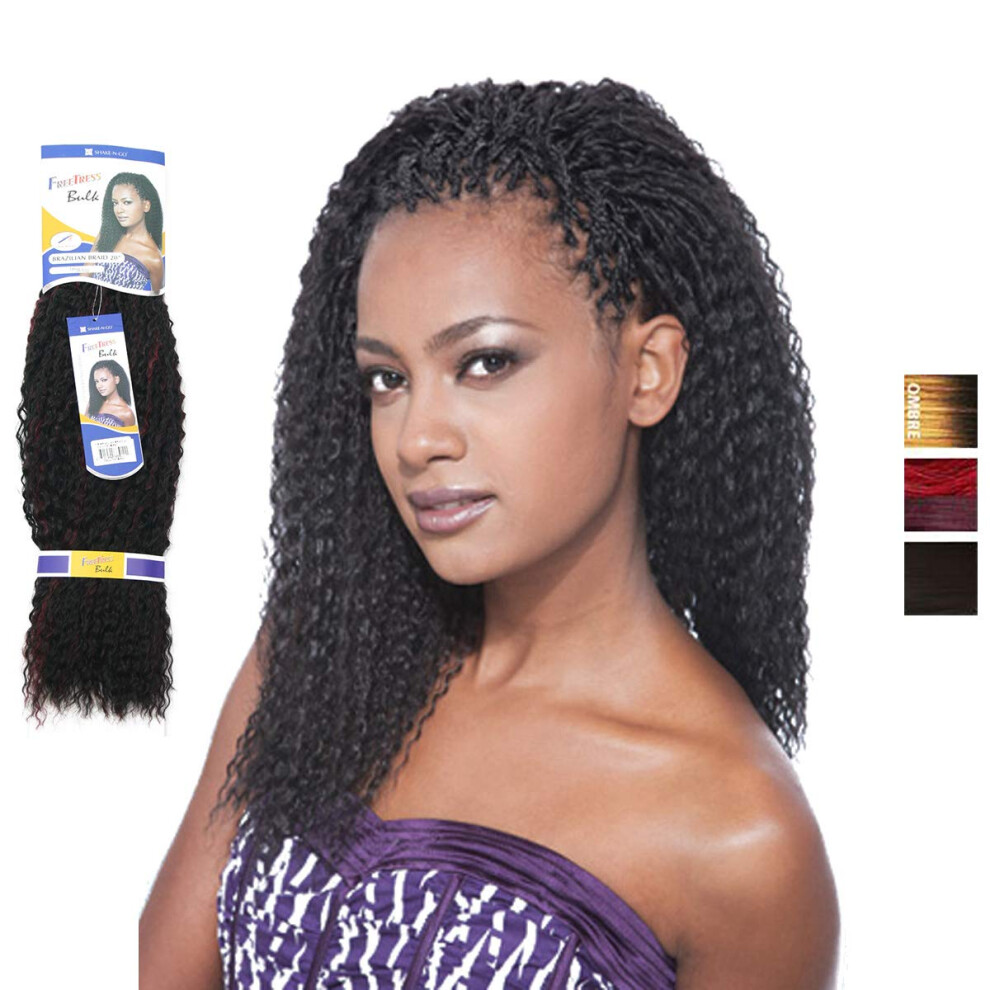 Freetress Braids Unisex Not,Specified Shake N Go Freetress Braid Bulk - Brazilian Braid 20 (1B)