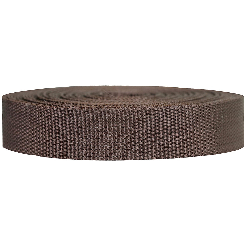 Strapworks Fettuccia In Polipropilene Pesante, Resistente, Per Riparazione Di Attrezzi Fai Da Te, 2,5 Cm X 22,9 M, Marrone-image