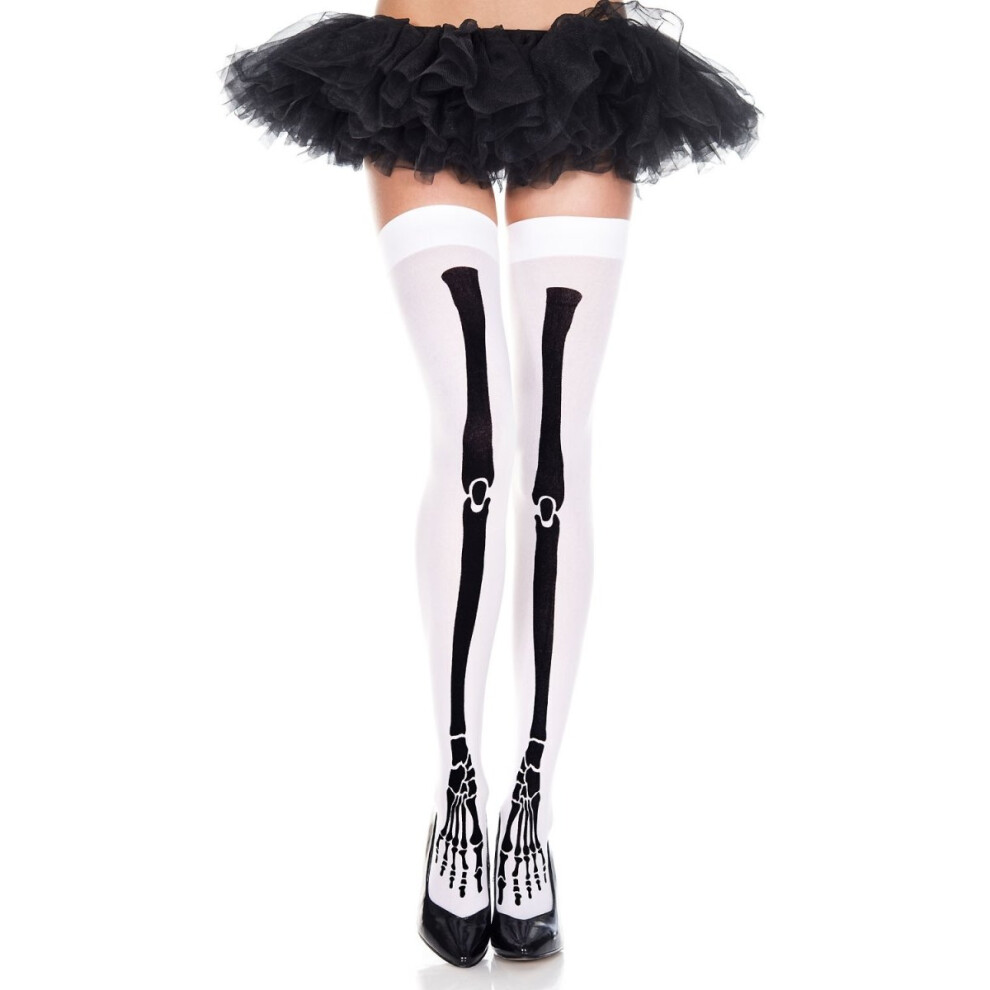 ???S??? ??D?A Music Legs Skeleton Print Stockings