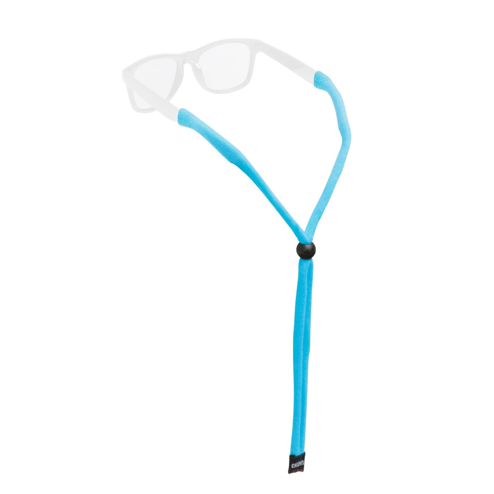 Chums Blue Original Cotton Retainer - Unisex Eyewear Keeper For Sunglasses & Glasses - Adjustable Fit Washable & Made In Usa (Standard-End Ev ) One
