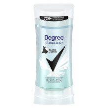 Degree UltraClear Anti-transpirant Deodorant Zwart + Wit Anti-witte vlekken en gele vlekken Deodorant voor vrouwen 2,6 oz