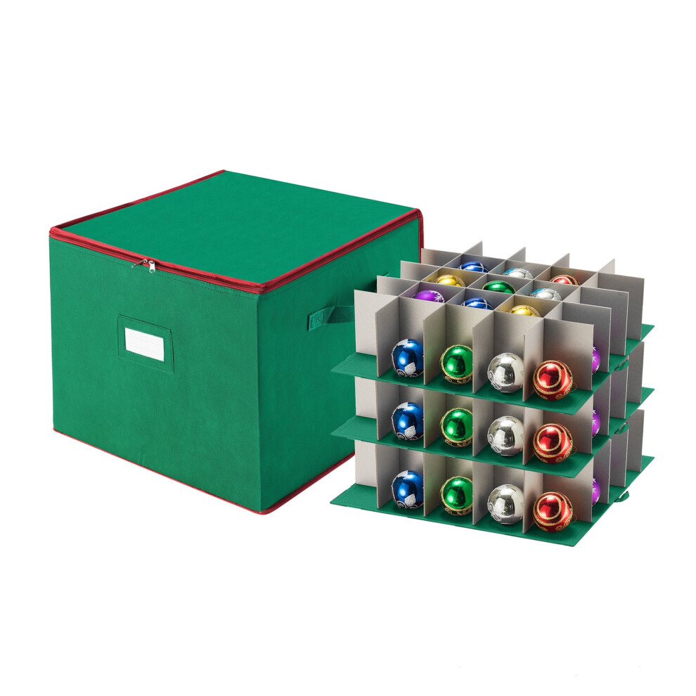 Coffre de rangement Tiny Tim Totes 83-DT5536, grand format, avec fermeture    clair et 75 compartiments - Cube empilable vert