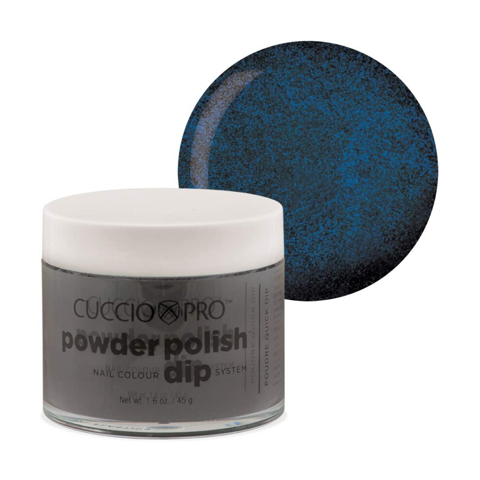 Cuccio Naturale Blue,Black Cuccio Pro Cuccio Pro Powder Polish Nail Colour Dip System - Dark Blue With Black Undertones 2 Oz 2 Ounce