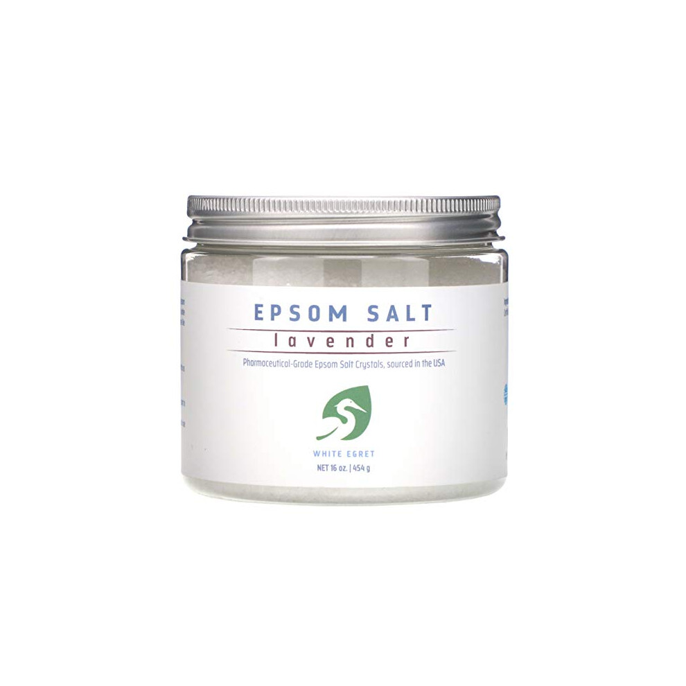 White Egret White/Lavender Egret Epsom Salt 0.21 Pound
