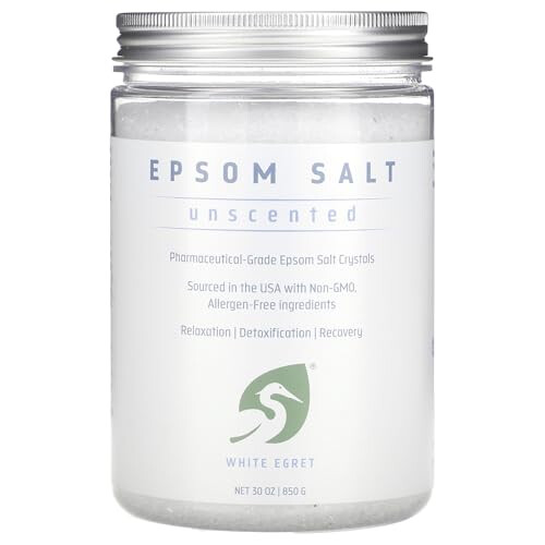 WHITE EGRET Epsom Salt unscented  2.5 Pound  30 oz