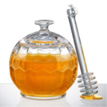 Pote de mel acrlico Prodyne Honey Please com gotejador transparente