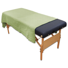 Lenzuolo da massaggio in flanella di lino Body Linen - Salvia - 152x257 cm - 100% cotone