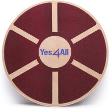 Yes4All versatile tabellone per bilanciamento delle oscillazioni in legno con rotazione a 360 gradi - rosso