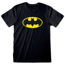 (Medium) Batman 'Yellow Logo' (Black) T-Shirt