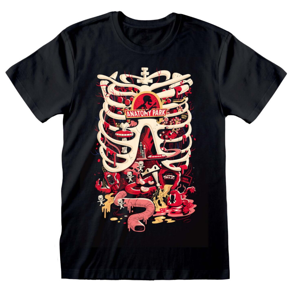 Rick And Morty (Medium) 'Anatomy Park' (Black) T-Shirt