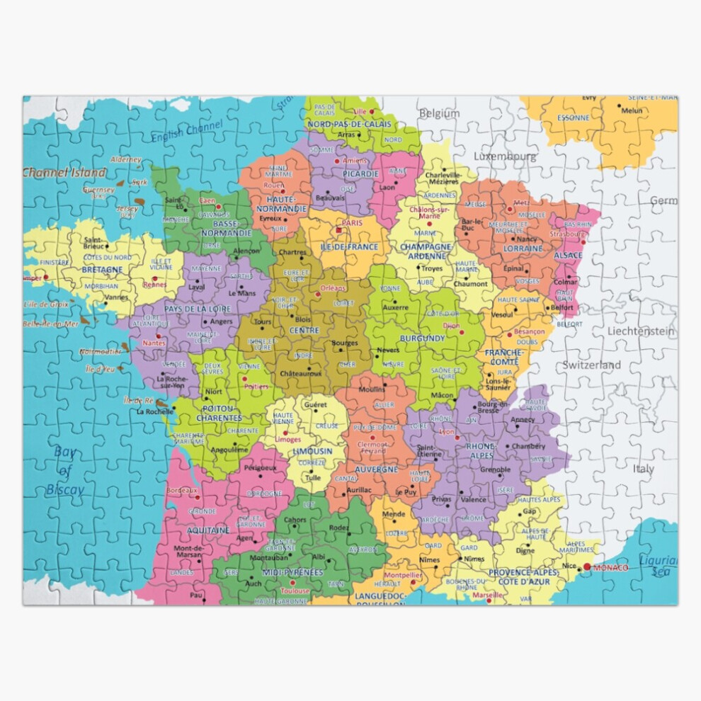 Photos - Jigsaw Puzzle / Mosaic  Jigsaw Puzzle Wooden 300-Piece for Adults Kids Seniors- Home Decor Family Activity Game W(Administrative Map of France=111)