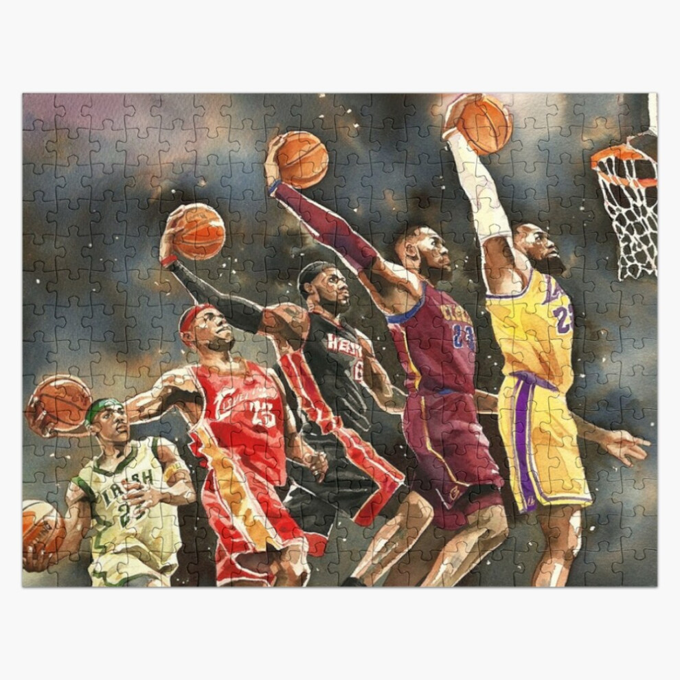 Bearlad (Illustration Art Lebron=189) Jigsaw Puzzle Wooden 300-Piece For Adults Kids Seniors- Home Decor Family Activity Game Wall Art 38X26cm / 15X10inch Bir