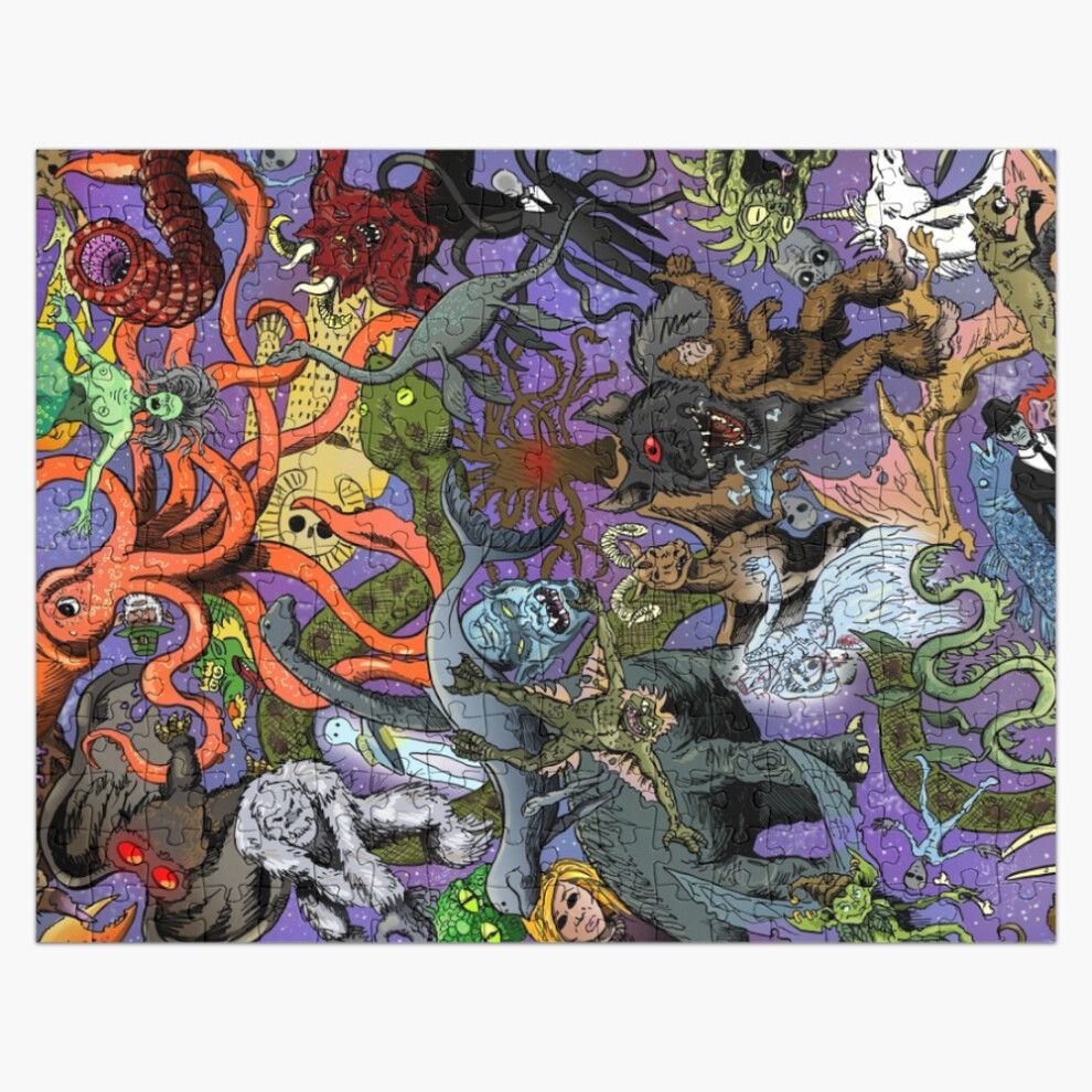 Photos - Jigsaw Puzzle / Mosaic Jigsaw Puzzle Wooden 300-Piece for Adults Kids Seniors- Home Decor Family Ac(Cryptid Creatures and Mysterious Monsters=373)