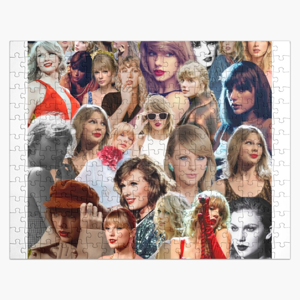 Bearlad (Taylor Swift Collage=82) Jigsaw Puzzle Wooden 300-Piece For Adults Kids Seniors- Home Decor Family Activity Game Wall Art 38X26cm / 15X10inch Birthda
