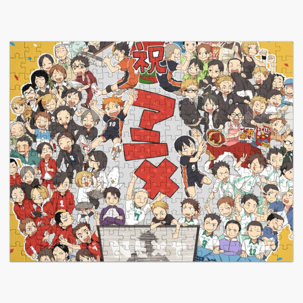 Photos - Jigsaw Puzzle / Mosaic  Jigsaw Puzzle Wooden 300-Piece for Adults Kids Seniors- Home Decor Family Activity Game Wall Art(Collage Haikyuu Team=741)