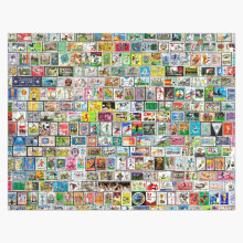 (Soccer Stamps=752) Jigsaw Puzzle Wooden 300-Piece for Adults Kids Seniors- Home Decor Family Activity Game Wall Art 38x26cm / 15x10inch Birthday Party Gift Toy