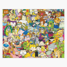 (90s Cartoons=760) Jigsaw Puzzle Wooden 300-Piece for Adults Kids Seniors- Home Decor Family Activity Game Wall Art 38x26cm / 15x10inch Birthday Party Gift Toy