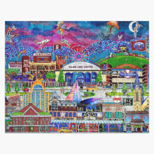 (Brook Art Roanoke Virginia Digital Collage 2020=767) Jigsaw Puzzle Wooden 300-Piece for Adults Kids Seniors- Home Decor Family Activity Game Wall Art 38x26cm / 15x10inch Birthday Party Gift Toy