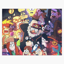 (Gravity Falls=796) Jigsaw Puzzle Wooden 300-Piece for Adults Kids Seniors- Home Decor Family Activity Game Wall Art 38x26cm / 15x10inch Birthday Party Gift Toy